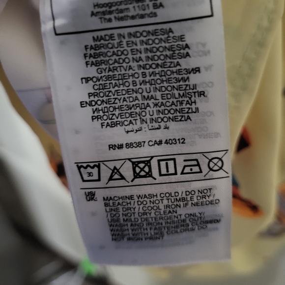 Adidas Originals Enjoy Summer Button Down Yellow Shirt Mens Large - Picture 7 of 8